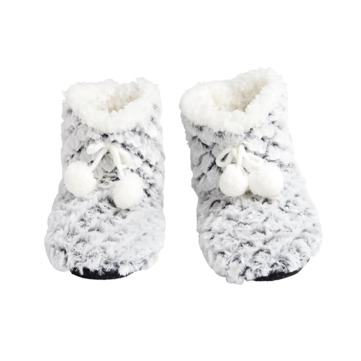 Chaussons bottes nid d'abeille à pompons T36 à T41 < Gifi Outlet