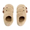 Chaussons croissant polyester marron T36 à 41