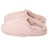 Chaussons femme côtelés fourrés roses 36/37 < Gifi