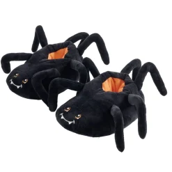 Chaussons femme et enfant araignée noire Halloween T34 à 41