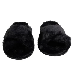 Chaussons femme noir peluche brides croisée T36/37 < Gifi Sale
