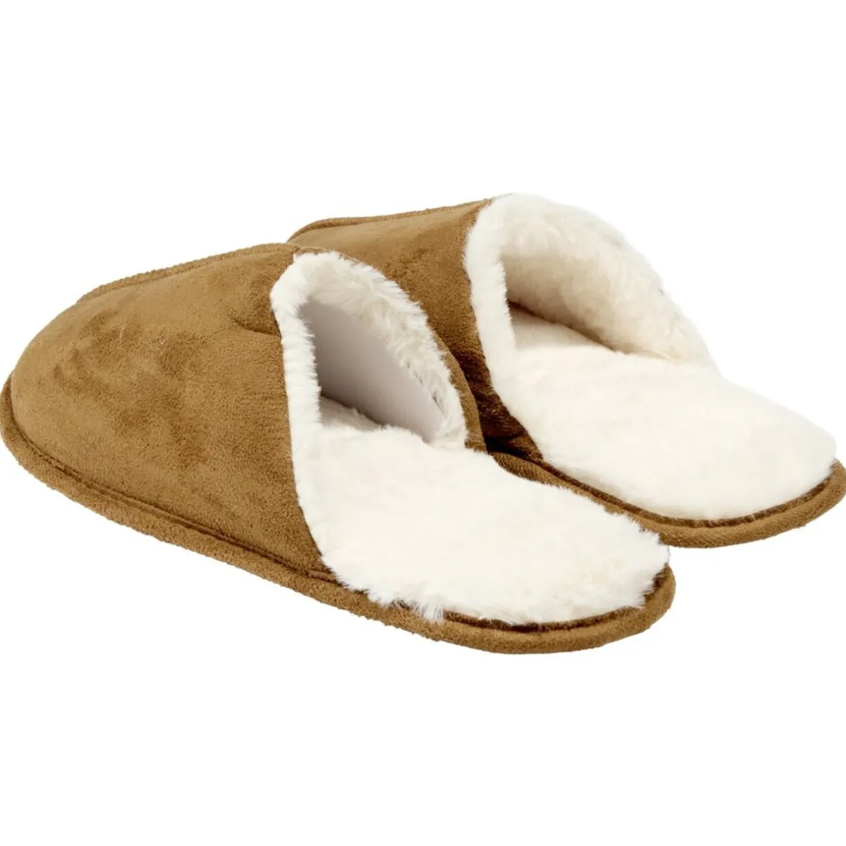 Chaussons homme marron fourrés blancs 44/45 < Gifi Hot