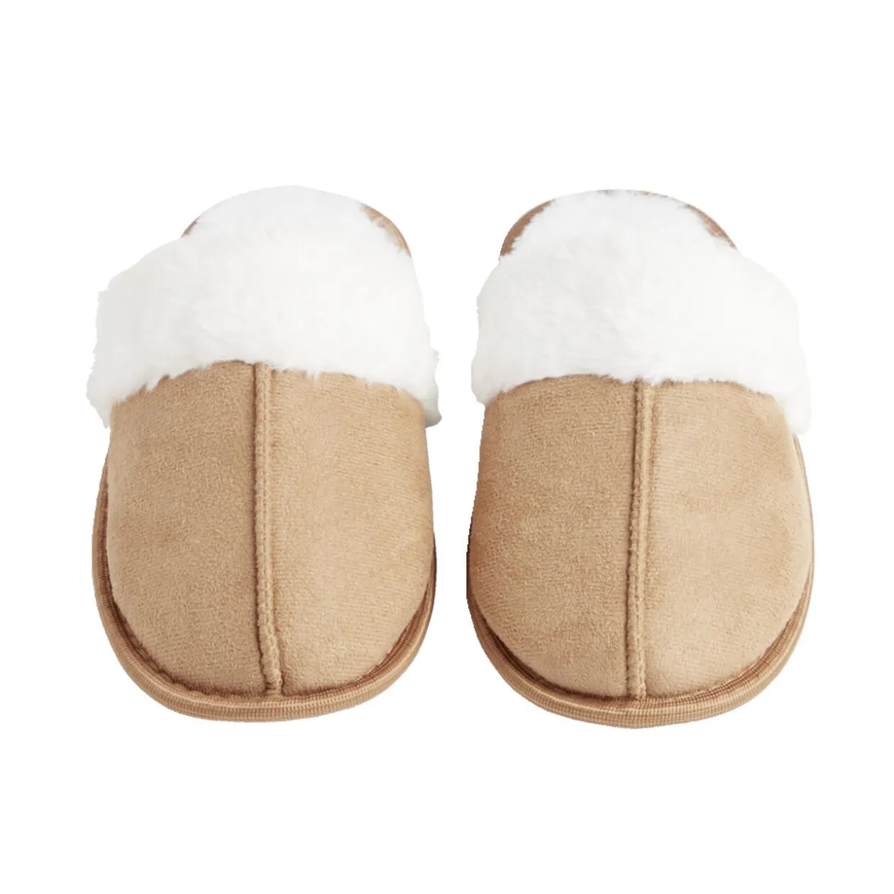 Chaussons mules femme marron fourrées T40/41