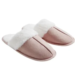 Chaussons mules femme roses fourrées T40/41