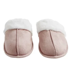 Chaussons mules femme roses fourrées T40/41