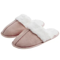 Chaussons mules femme roses fourrées T40/41