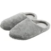 Chaussons mules unisexe gris motif quadrillé T36/37 < Gifi Hot