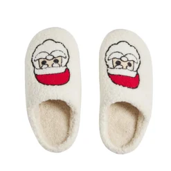 Chaussons Noël mixte blanc cassé et rouge T36 à 45