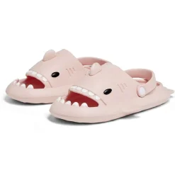 Chaussons requin enfant caoutchouc gris et rose 34/35