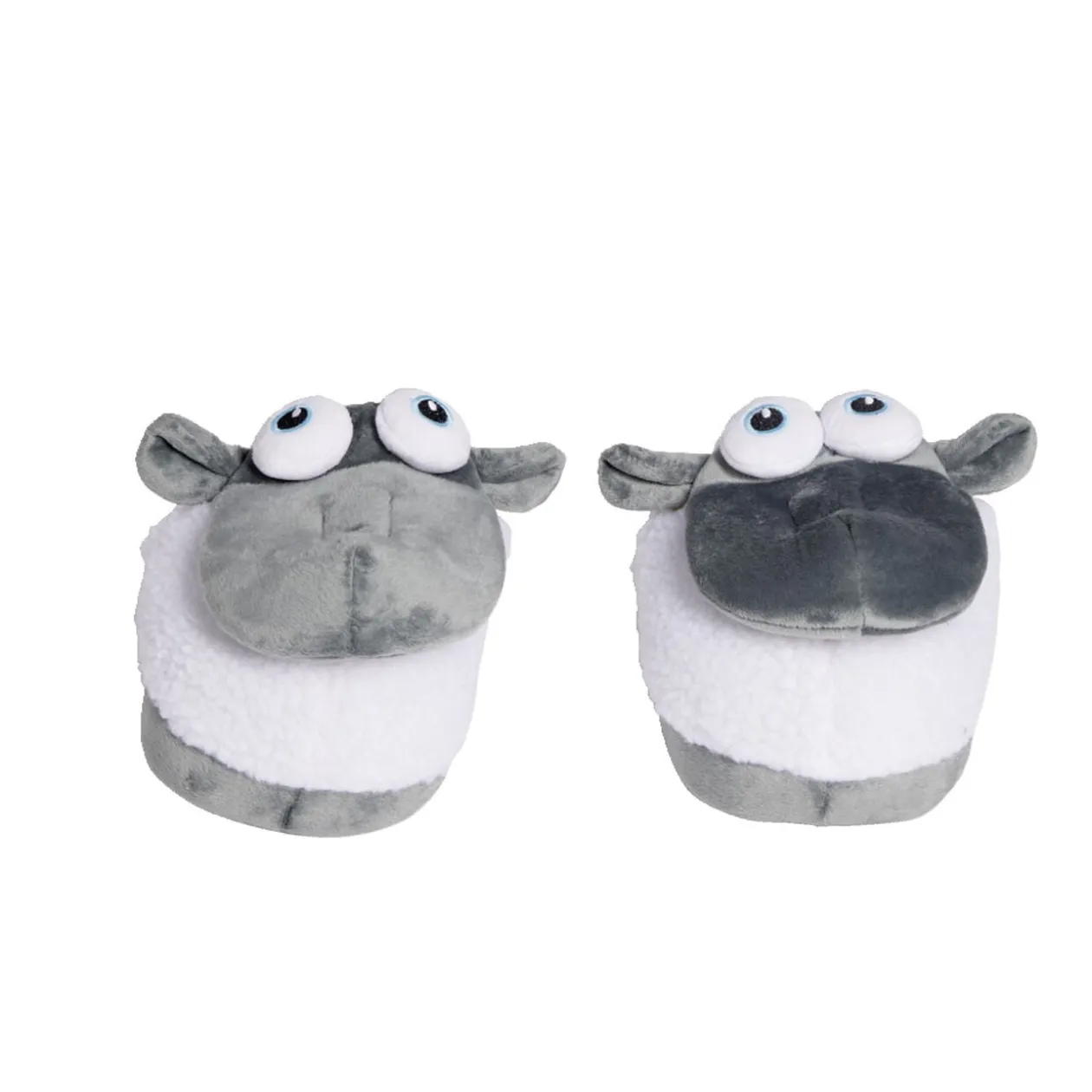 Chaussons tête de mouton polyester gris - pointure 32 à 45