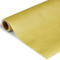 Chemin de table 320cm tissu intissé doré pailleté < Gifi