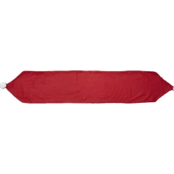 Chemin de table design bonnet de Noël rouge et pompon blanc