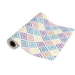 Chemin de table design losange polyester et coton 400x28cm < Gifi