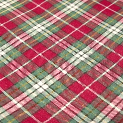 Chemin de table imitation laine imprimé tartan L300X28 cm rouge