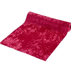 Chemin de table imitation velours L300X28 cm rouge < Gifi Clearance