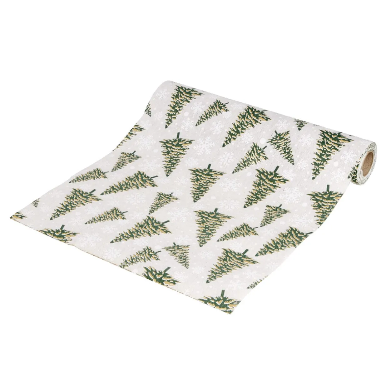 Chemin de table Noël blanc motifs sapins et flocons 3m < Gifi New
