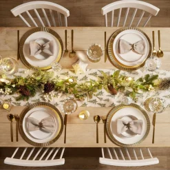 Chemin de table Noël blanc motifs sapins et flocons 3m < Gifi New