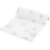 Chemin de table tissu polaire imprimé étoiles L300X28 cm blanc et doré < Gifi Sale