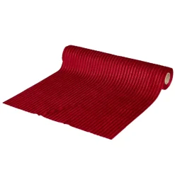 Chemin de table velours cotelé rouge 3m