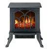 Cheminée électrique chauffante 800-1500W effet flamme 37x23xH44cm