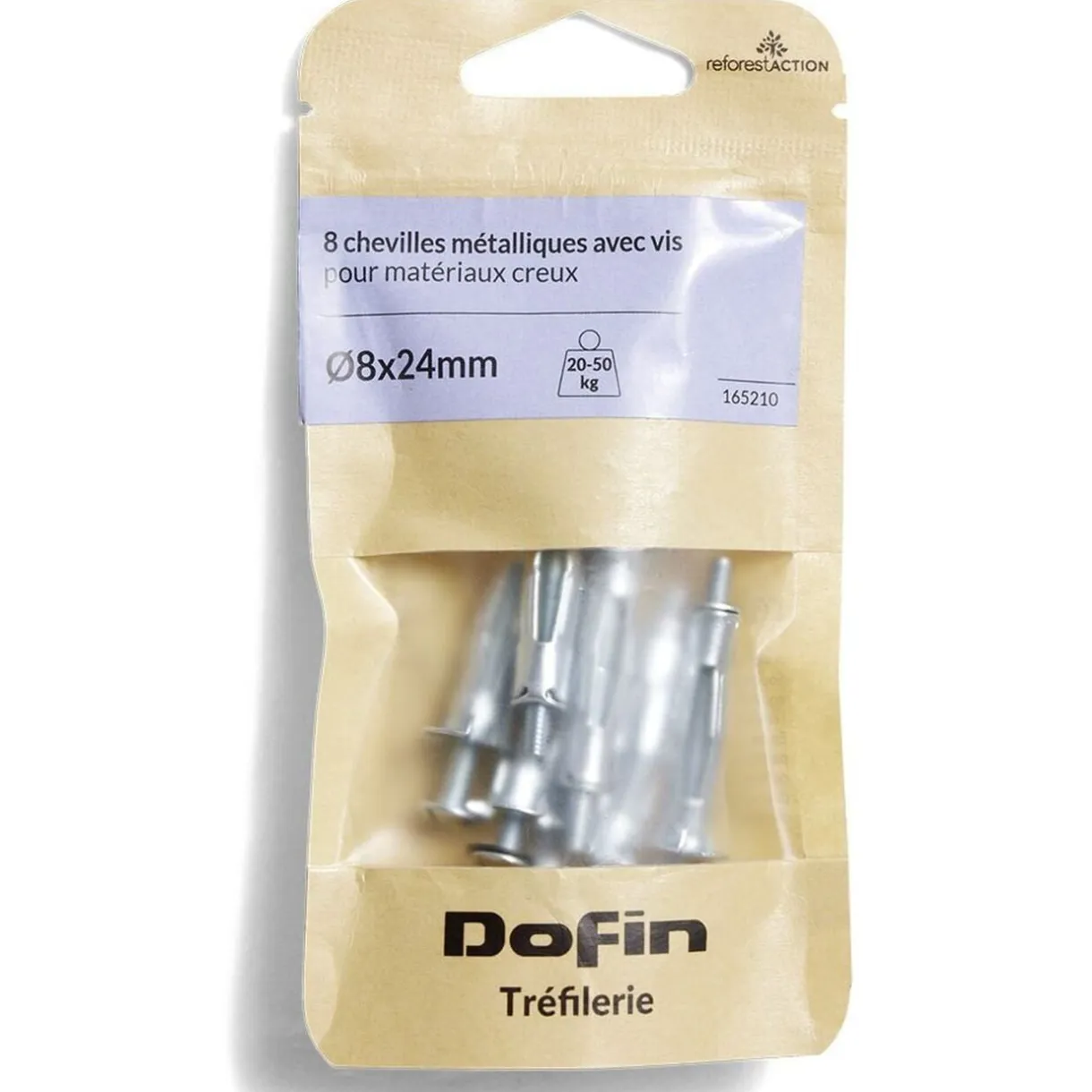 8 chevilles métalliques pour matériaux creux avec vis - Ø8x24 mm < Gifi Sale