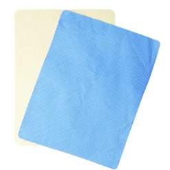 Chiffon microfibre pour voiture x2 bleu et jaune 32x43cm