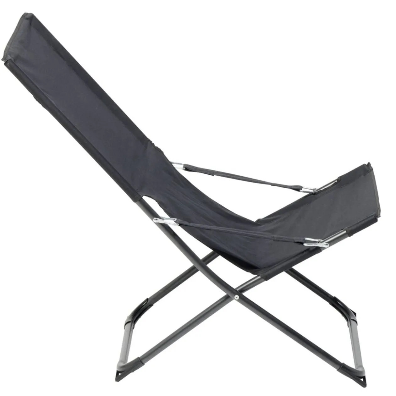 Chilienne extérieur Oxford unie noire L58xP77xH57cm