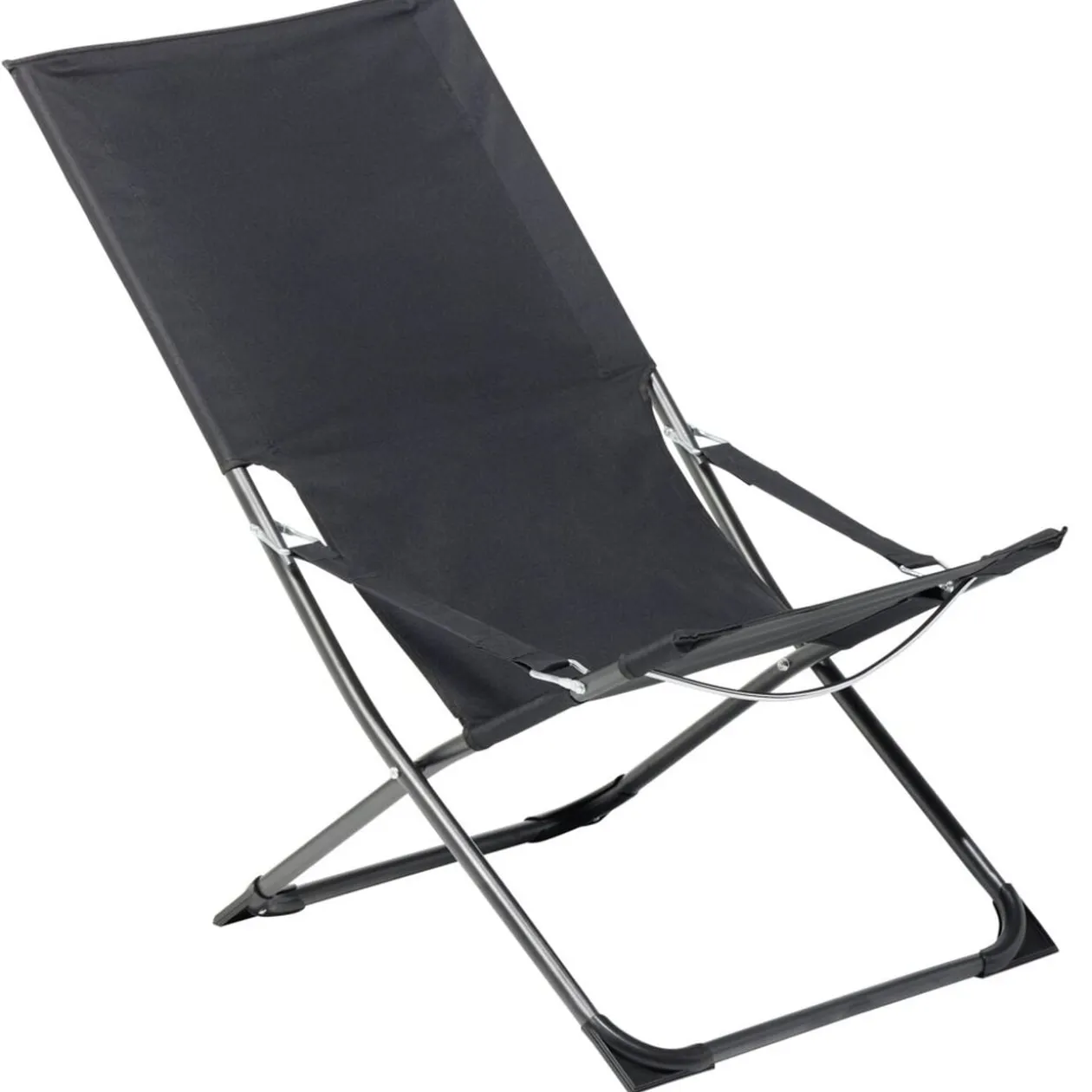 Chilienne extérieur Oxford unie noire L58xP77xH57cm