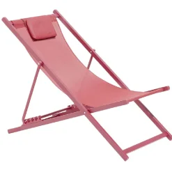 Chilienne Oxford 5 positions rouge 100x61xH92cm < Gifi Discount