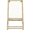 Chilienne pliante Laos bambou et tissu beige 121x60xH67cm < Gifi Outlet