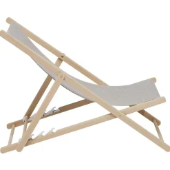 Chilienne Wood hêtre et tissu coton beige uni 96x56xH96cm < Gifi New