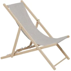 Chilienne Wood hêtre et tissu coton beige uni 96x56xH96cm < Gifi New
