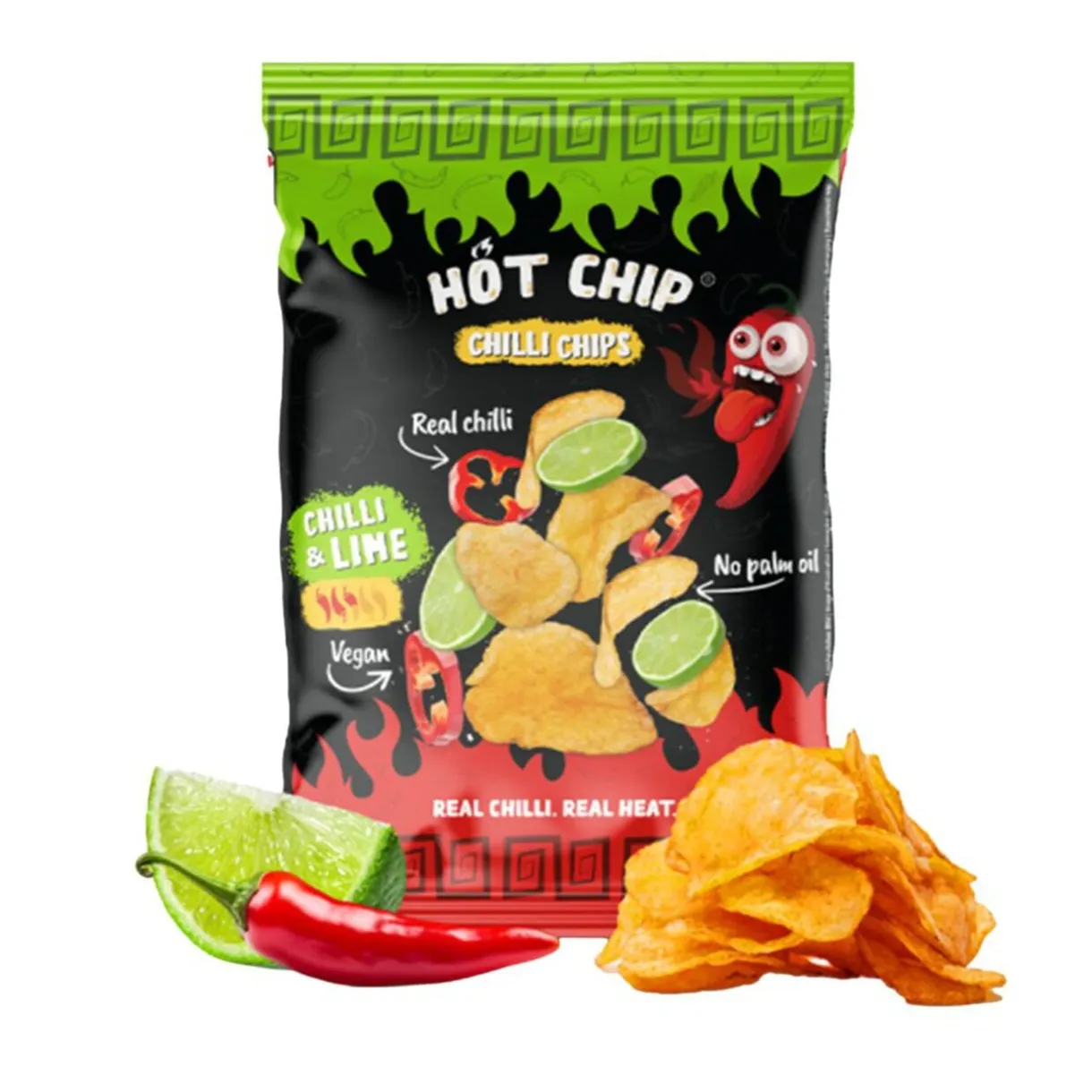 Chips piquantes Hot Chip chili et citron vert épicées 80gr < Gifi Online