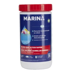 Chlore choc pastille 20g Marina 1,2kg < Gifi