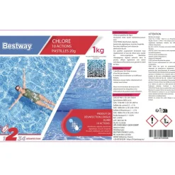 Chlore multiactions piscine 1kg pastille 20gr < Gifi Outlet