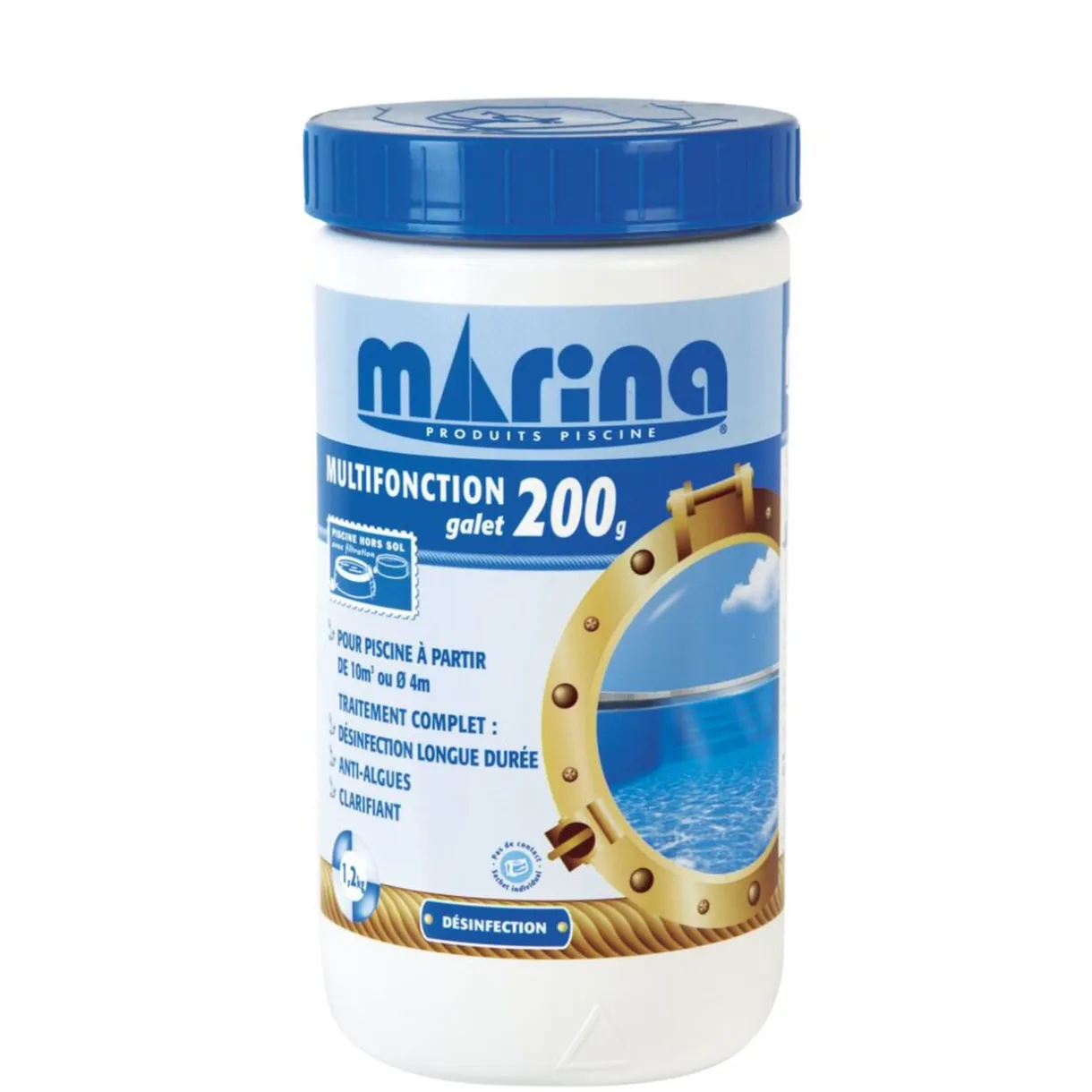 Chlore multifonctions galet 200g Marina 1,2kg < Gifi Sale