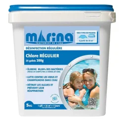 Chlore régulier galet 25x200g Marina 5kg < Gifi Hot