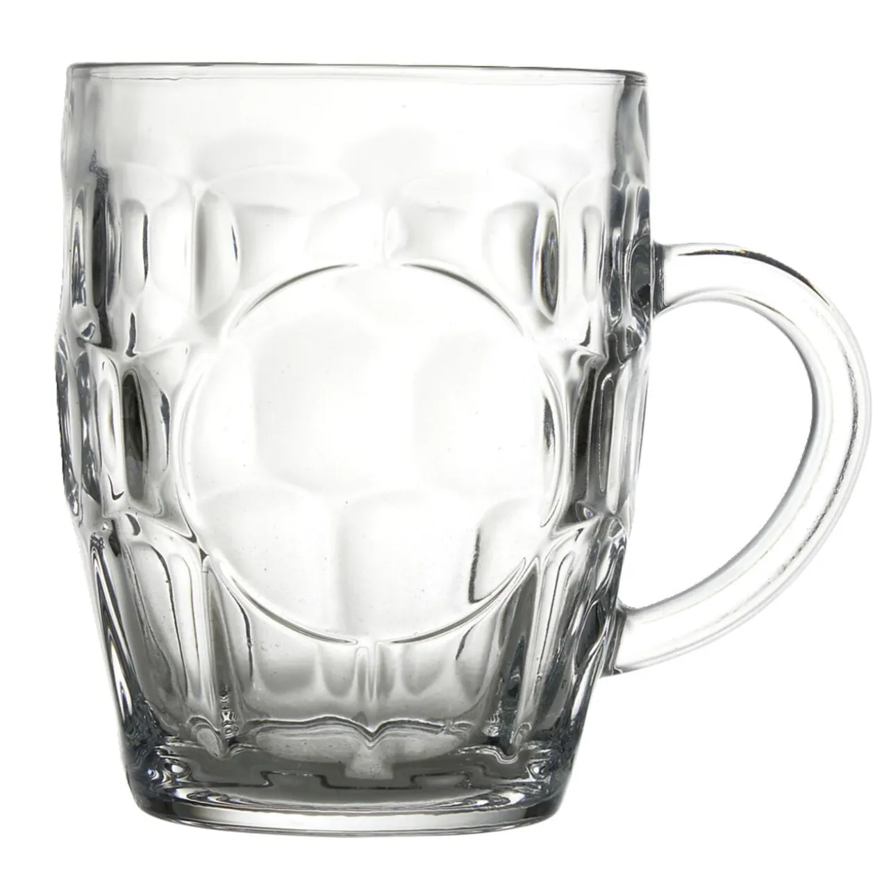 Chope de bière en verre Ø9,5xH12,5cm