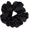 Chouchou effet satiné noir Ø10cm