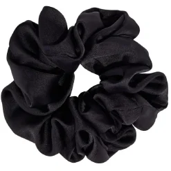 Chouchou effet satiné noir Ø10cm