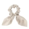 Chouchou en tissu avec noeud effet textuté Ø11xH37cm (2 modèles)