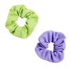 Chouchou en tissu x2 couleur unie Ø7cm (2 modèles)