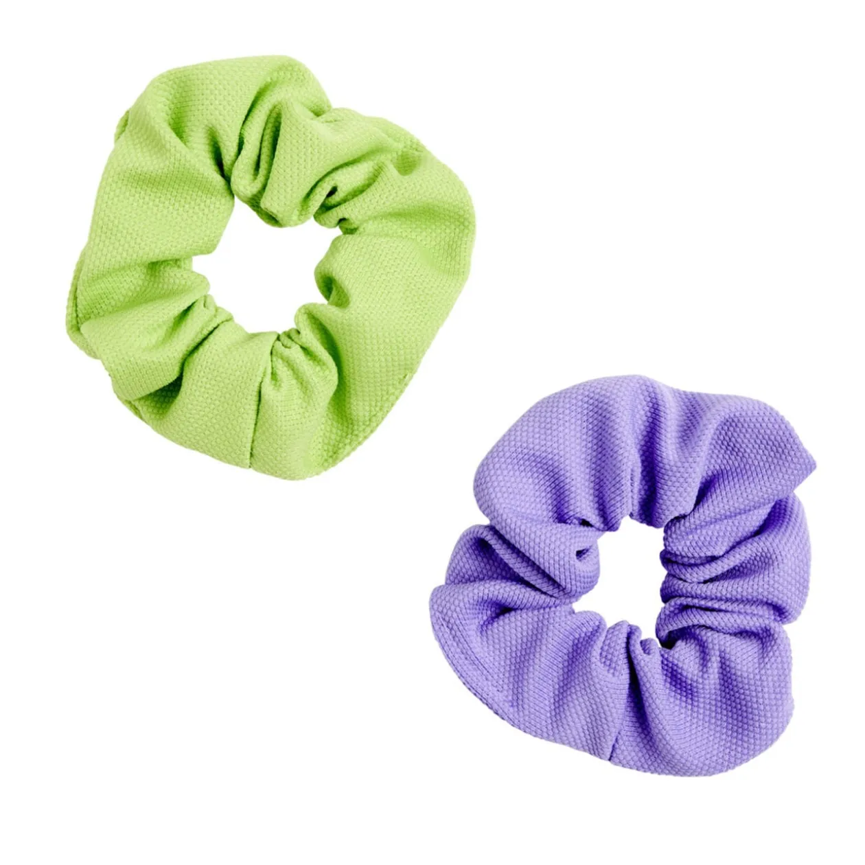 Chouchou en tissu x2 couleur unie Ø7cm (2 modèles)