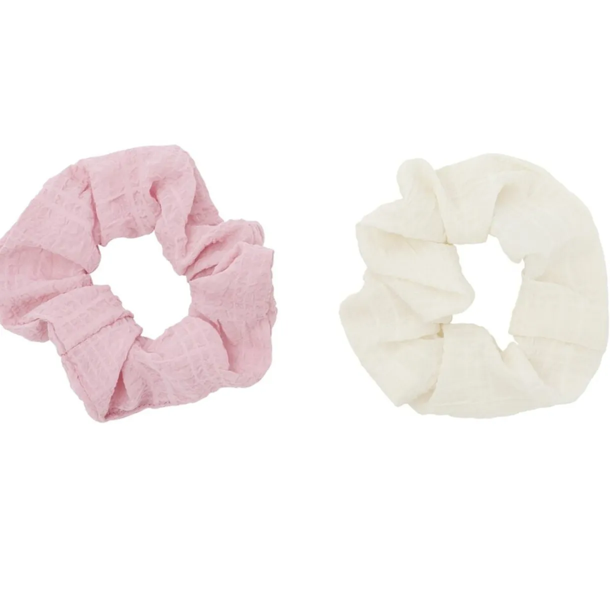 Chouchou en tissu x2 effet gaze de coton Ø11cm (2 modèles) < Gifi Best