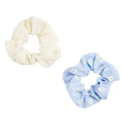 Chouchou en tissu x2 motif fleur Ø7cm (2 modèles) < Gifi Best