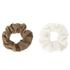 Chouchou en tissu x2 velours côtelé Ø11cm (2 modèles) < Gifi Best