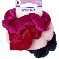 Chouchou en velours coloris assortis x4 < Gifi