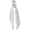 Chouchou foulard long argenté