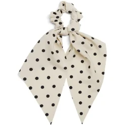 Chouchou foulard noir motif floral marron
