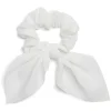 Chouchou foulard satiné blanc